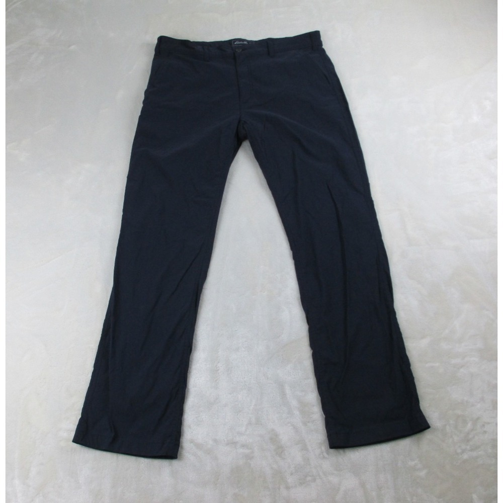 Eddie Bauer Pants Mens 38 Blue Cargo Pockets Lightweight Travex 38X34*